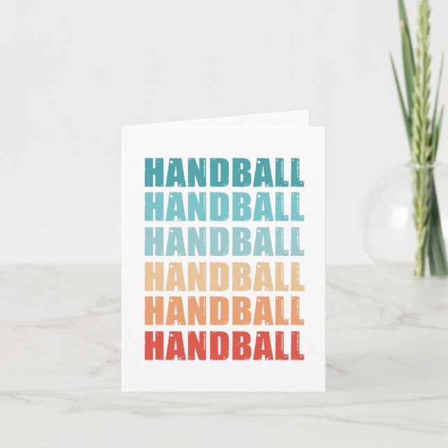 Carte Cadeau vintage handball rétro (Devant)