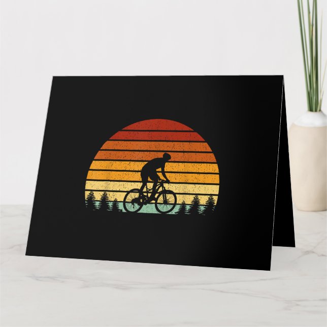 Carte Cadeau VTT Sunset vintage Pour Mountain B (Devant)