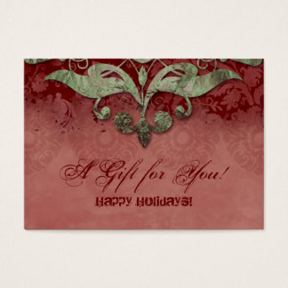 Carte cadeau Xmas Elegant Architecture verte rouge