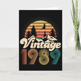 Carte Cadeaux 30e anniversaire - Vintage 1989 Randonnée