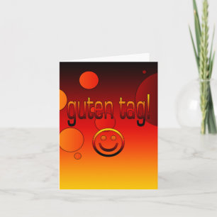 Carte Cadeaux allemands : Bonjour / Guten Tag Face