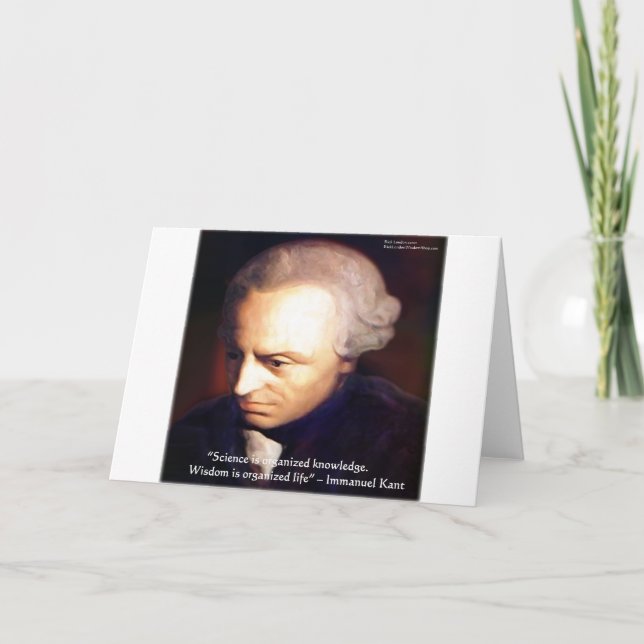 Carte Cadeaux Citation Immanuel Kant Science Contre Conn (Devant)
