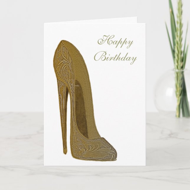 Carte Cadeaux d'art de chaussures talon vintage Stiletto (Devant)