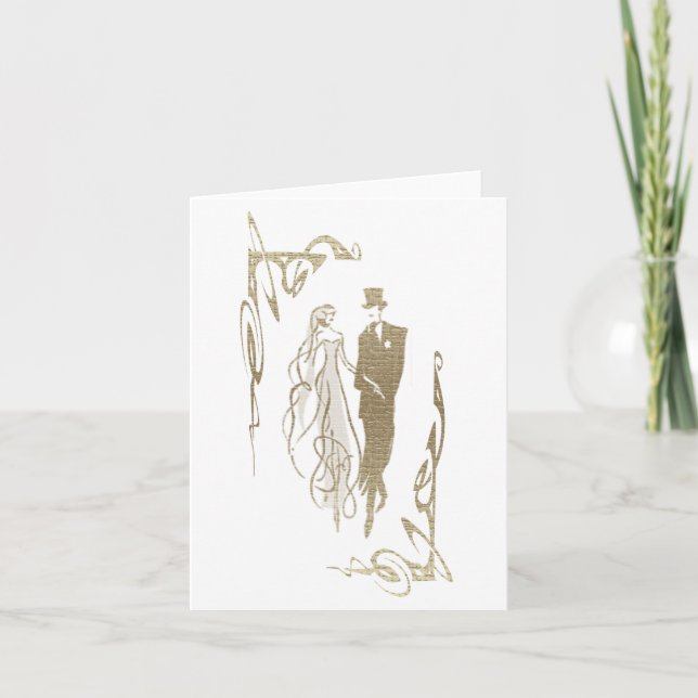 Carte Cadeaux d'art de mariage et de jubilé de mariage e (Devant)