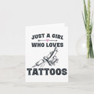 Carte Cadeaux d'art de tatouage petite amie, juste une f