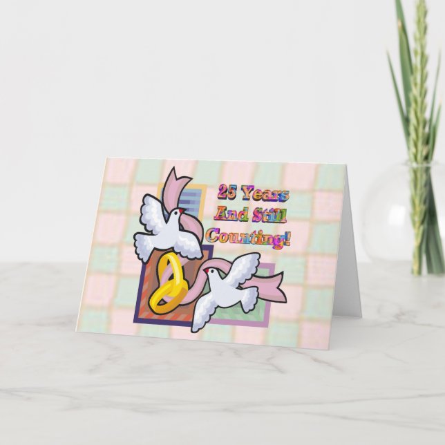 Carte Cadeaux de 25e anniversaire de mariage (Devant)