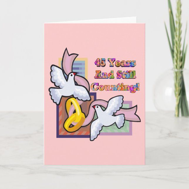 Carte Cadeaux de 45e anniversaire de mariage (Devant)