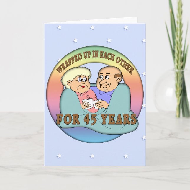 Carte Cadeaux de 45e anniversaire de mariage (Devant)