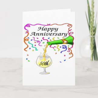 Carte Cadeaux de 50e anniversaire de mariage