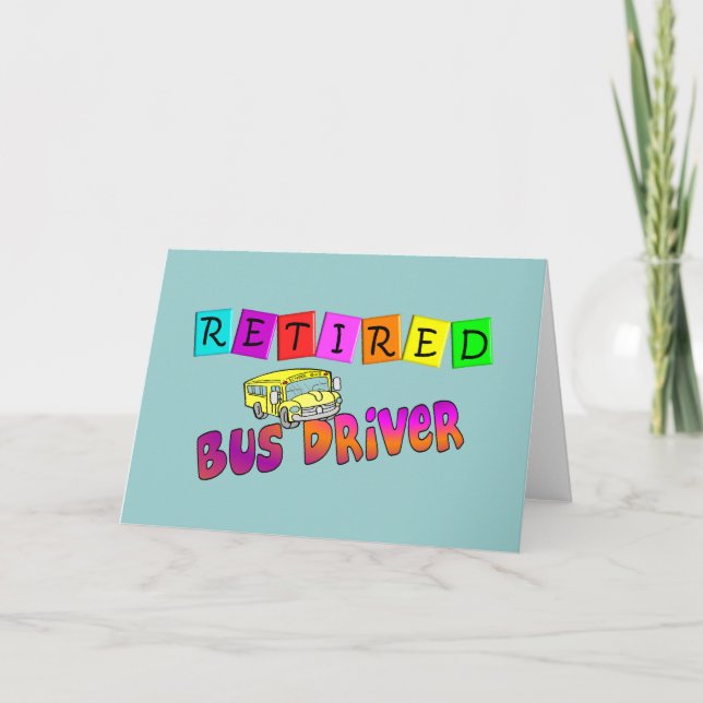 Carte Cadeaux de chauffeur de bus à la retraite (Devant)
