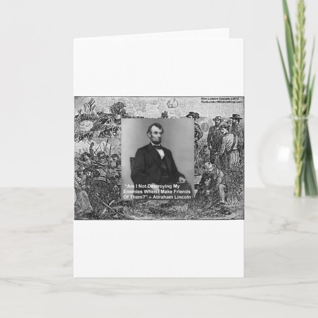 Carte Cadeaux de citations de sagesse "Détruire les enne (Devant)