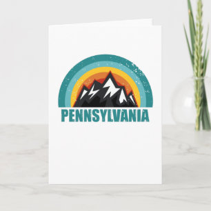 Carte Cadeaux de coucher de soleil rétro de Pennsylvanie