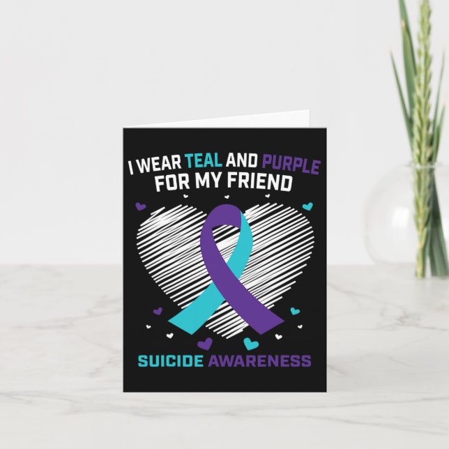 Carte Cadeaux de deuil Perte d'un ami Suicide Sensibilis (Devant)
