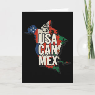 Carte Cadeaux de fan de football Usa Can Mex Amérique du