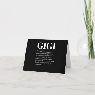 Carte Cadeaux de Gigi Définition Grand-mère Fête des Mèr