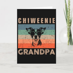 Carte Cadeaux de grand-père de chien de chiweenie vintag