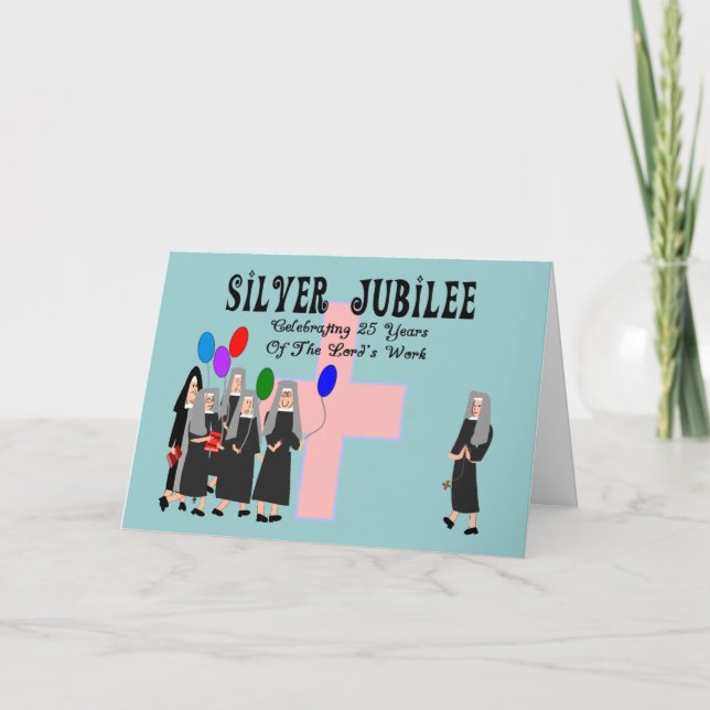 Carte Cadeaux de jubilé d'argent des soeurs (Devant)