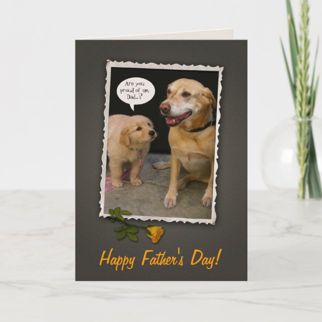 Carte Cadeaux de la Fête des Pères pour Chiens (Devant)