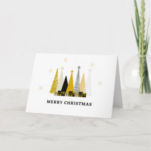 Carte Cadeaux de l'arbre de Noël en or noir Présents de 