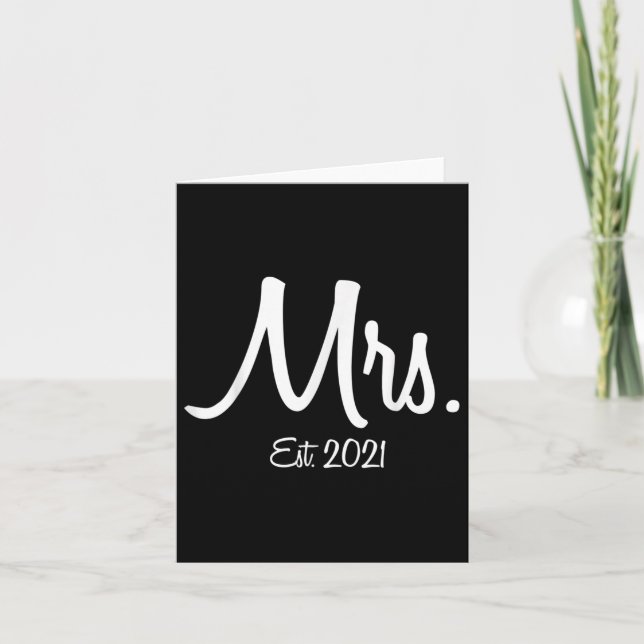 Carte Cadeaux De Mariage Uniques Pour Mariage Marié Mme. (Devant)