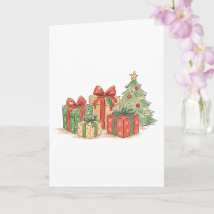 Carte Cadeaux de Noël empilés avec un arbre pour le cade