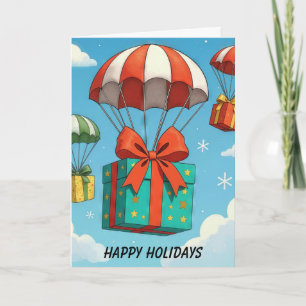 Carte Cadeaux De Noël Livrés Par Parachutes