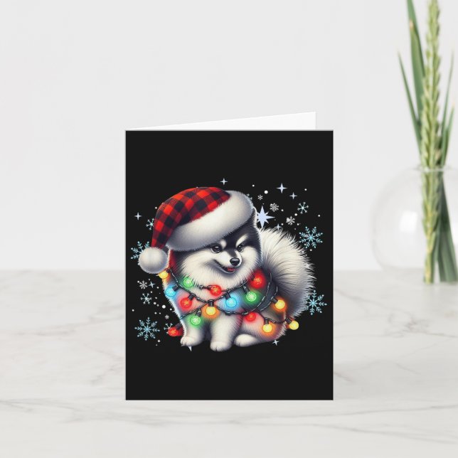 Carte Cadeaux De Noël Pomsky Pour Les Amateurs De Pomsky (Devant)