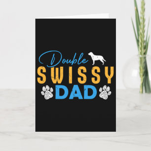 Carte Cadeaux de papa chien suisse double pour amateurs
