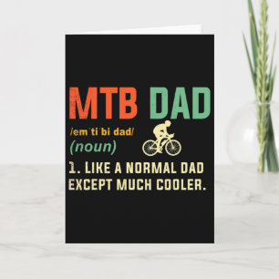 Carte Cadeaux de papa de vélo de montagne de style rétro