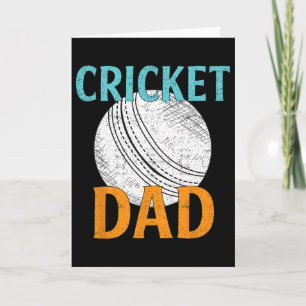 Carte Cadeaux de papa joueur de cricket vintage drôle d'