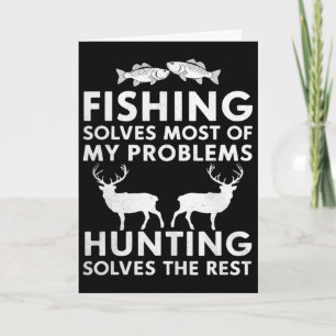Carte Cadeaux de pêche et de chasse Humour de la fête de