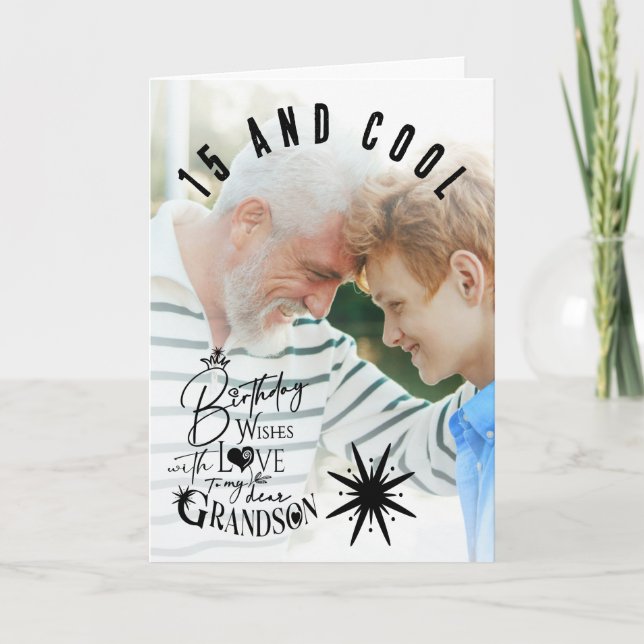 Carte Cadeaux de photos de petits-fils mignons (Devant)