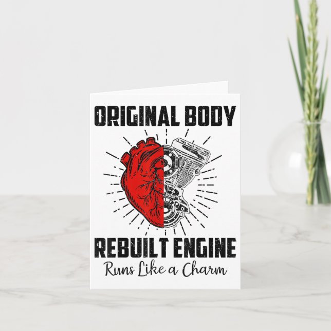 Carte Cadeaux de récupération de chirurgie à cœur ouvert (Devant)