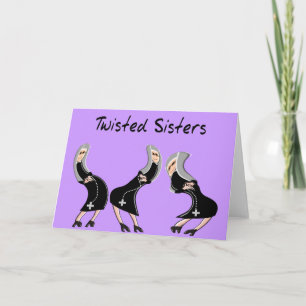 Carte Cadeaux de religieuse catholique "Twisted Sisters"