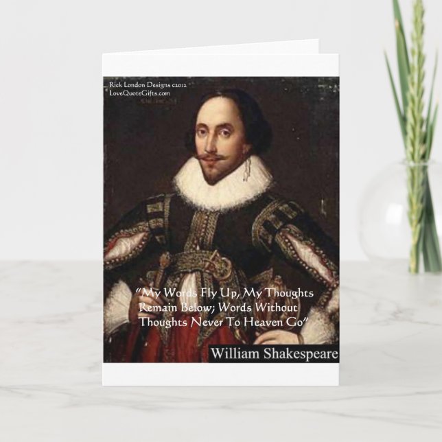 Carte Cadeaux de sagesse de citation de Shakespeare "Par (Devant)