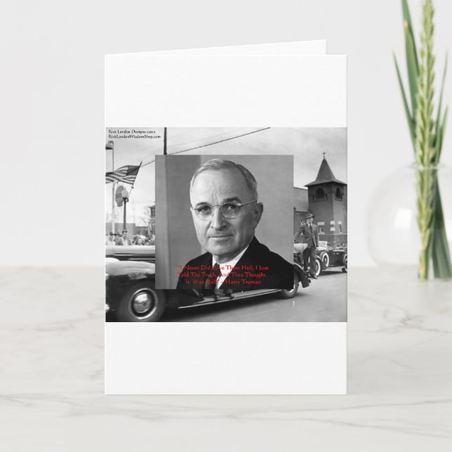 Carte Cadeaux de sagesse de citation "Harry Truman n'a j (Devant)