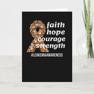 Carte Cadeaux de sensibilisation à la leucémie mignon Le