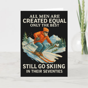 Carte Cadeaux de skieur pour 70 ans homme 70 ans de ski