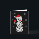 Carte Cadeaux De Snowman De Santa Hat Pour Pickleball Fu<br><div class="desc">Noël Snowman de Santa Hat Cadeaux Pour Noël Fun Pickleball Noël</div>