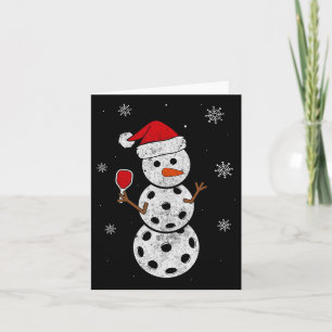 Carte Cadeaux De Snowman De Santa Hat Pour Pickleball Fu