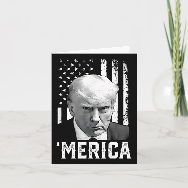 Carte Cadeaux de Trump Happy 4 juillet Drapeau américain (Devant)