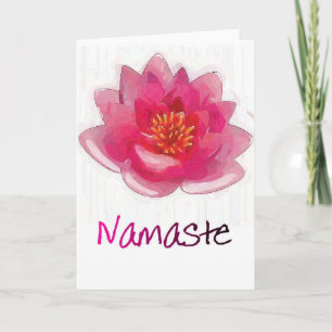 Carte Cadeaux de yoga de "Namaste" de fleur de Lotus