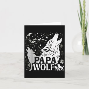 Carte Cadeaux drôles de Papa Loup Tribu de famille assor