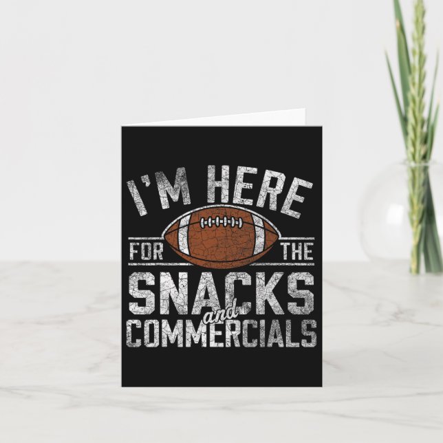 Carte Cadeaux drôles de snacks et de publicités de footb (Devant)