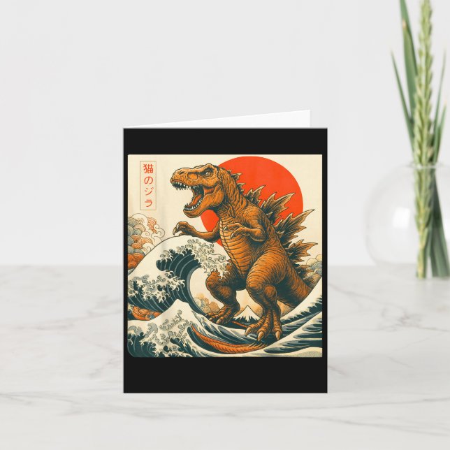 Carte Cadeaux drôles de T.rex pour Trexzilla Trex Art ja (Devant)