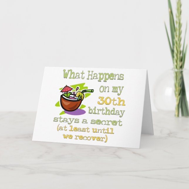 Carte Cadeaux du 30e anniversaire (Devant)