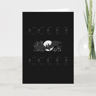 Carte Cadeaux Halloween Reste Squelette Chauve-Souris Ha