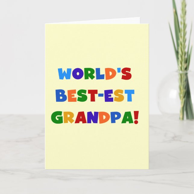 Carte Cadeaux lumineux de couleurs de grand-papa du (Devant)