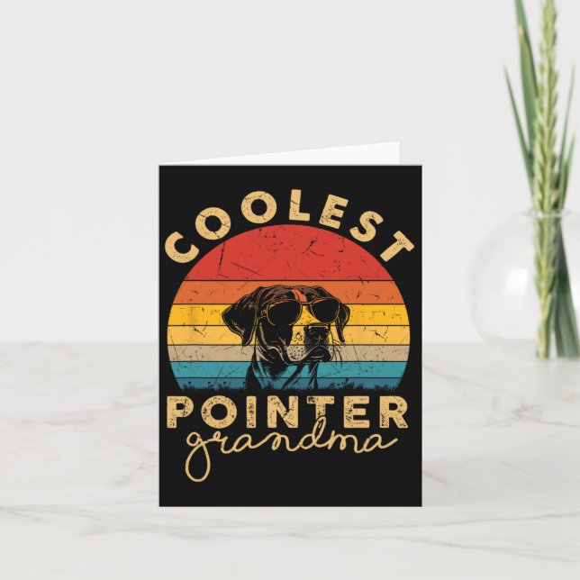 Carte Cadeaux Pointer les plus cool pour grand-mère pour (Devant)