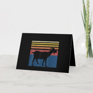 Carte Cadeaux pour amateur de chèvres Vintage Rétro Drôl